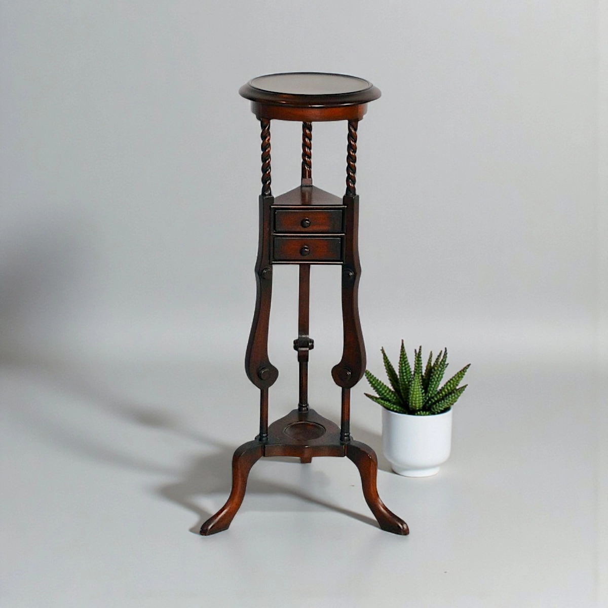 Стійка для квітів з шухлядками HK-702 червоне дерево Індонезія